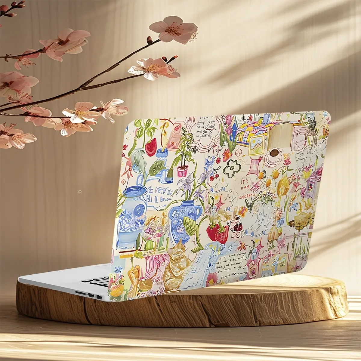 Macbook Transparent Print Case, Creative Painted Apple Laptop Hard Shell, 13.3 Air (a1932/a2179/a2337), Protective Cover, Clear Cover, Laptop Casing