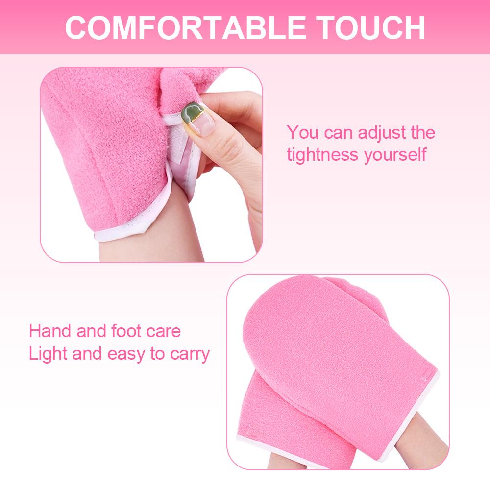 Paraffin Wax Bath Gloves & Foot Covers Set, 1 Pair Paraffin Wax Bath Gloves & 1 Pair Hot Wax Footmuffs, Suitable for Women's Daily Hand and Foot Care, Masks, Body Care