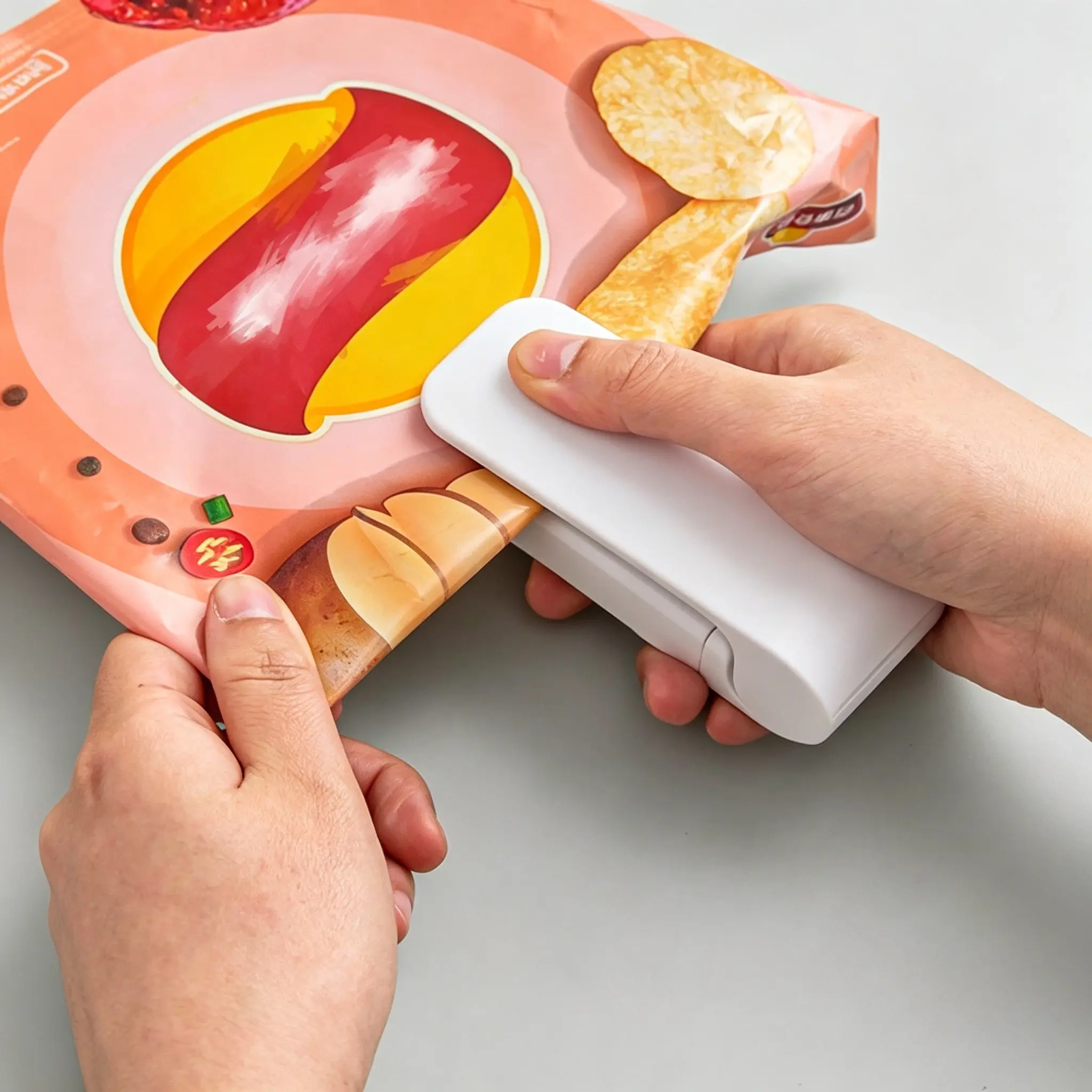 Mini Snack Sealing Machine, Plastic Bag Food Vacuum Sealer, Home Use, Battery Not Included, Essential for Travel, Camping, School