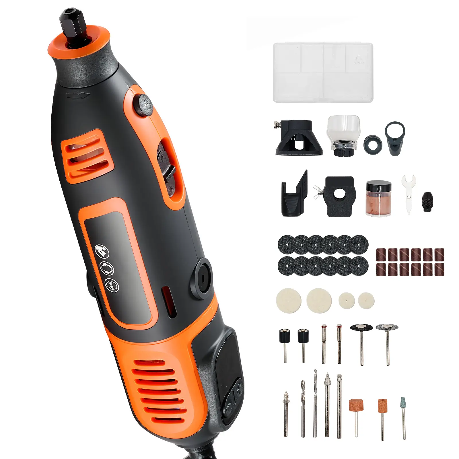 51-Piece Rotary Tool Kit, 200W Rated Power, Multi-Functional Kit