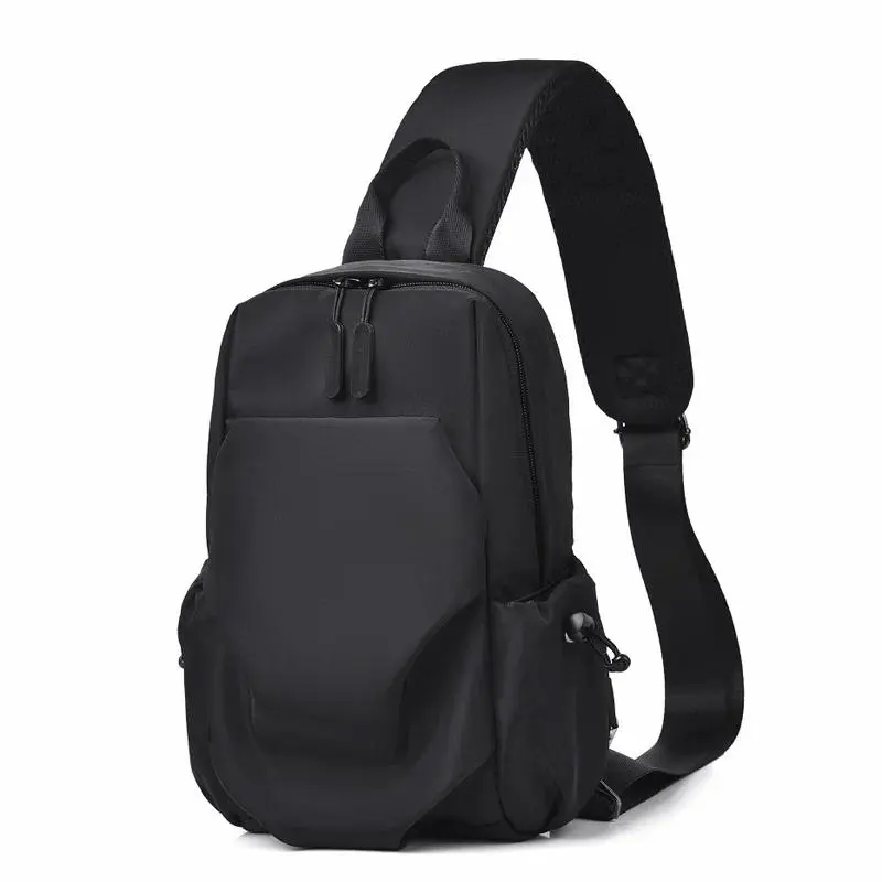 Men's Sports Chest Bag Waterproof Wear-resistant Multi-compartment Shoulder Crossbody Bag Outdoor Sports Travel Messenger Bag