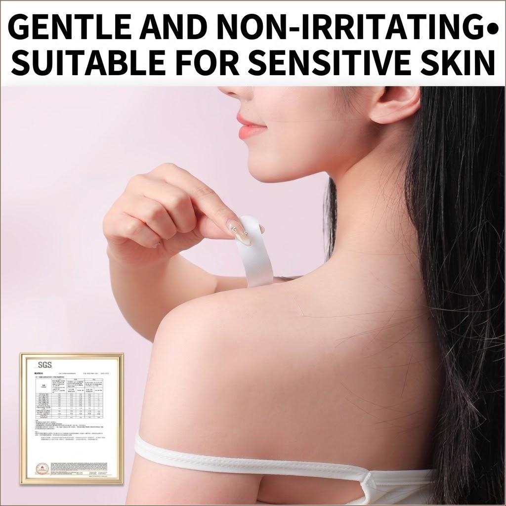 72 Count Double-Sided Clothing Tape Strips, Clear Invisible Adhesive for Securing Shirts & Dresses, Disposable PET Fashion Tape for No-Slip Outfit Hold, Ideal for Summer Wear