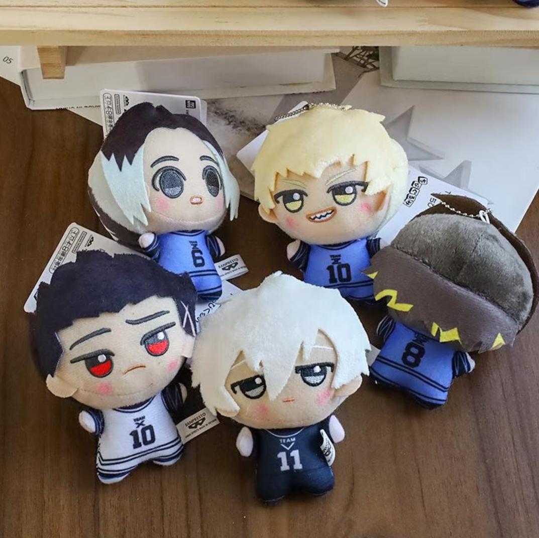 10cm BLUE LOCK Hiori Isagi Yoichi Nagi Seishiro Mikage Plush Doll Fluffy Maumet Plush Pendant Puppet Keychain Keyring Charm Gift