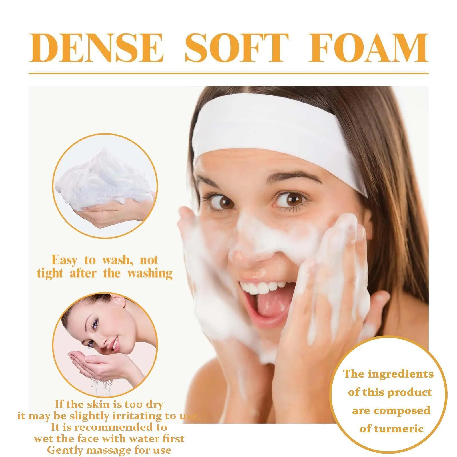 Turmeric & Kojic Facial Cleansing Set, 3 Counts/set Turmeric Cleansing Soap & Turmeric Cleansing Milk & Facial Cleansing Pads, Facial Skin Care Kit, Turmeric Facial Wash