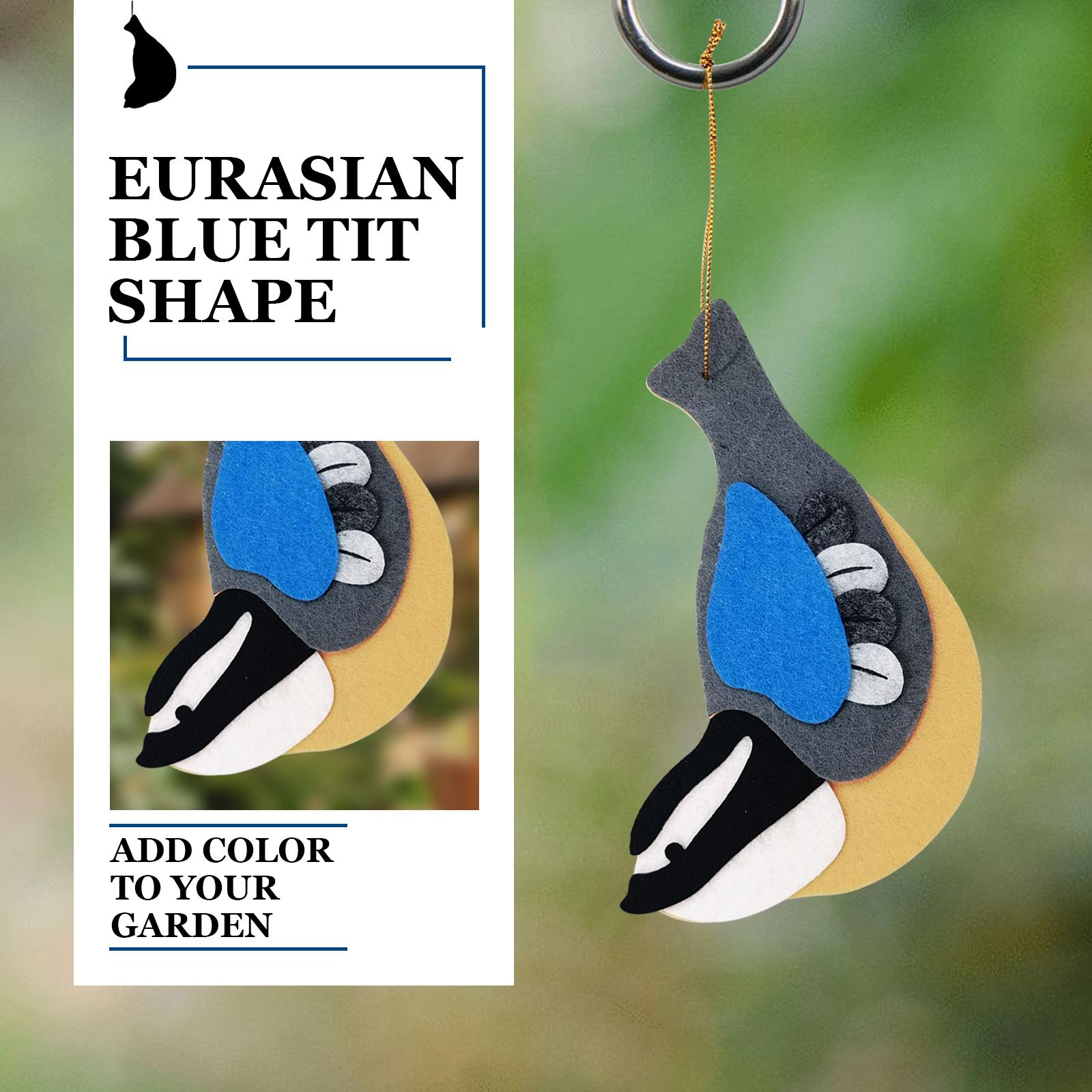 Bird Ornament Garden Branch Decoration Cartoon Felt Fabric Colorful Bird Balcony Window Decoration