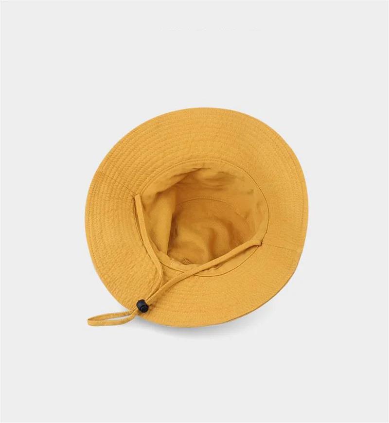 Summer Wide Large Brim Men Women Fisherman Hat Outdoor UV Protection Casual Sun Cap Hiking Fishing Climbing Safari Bucket Hats