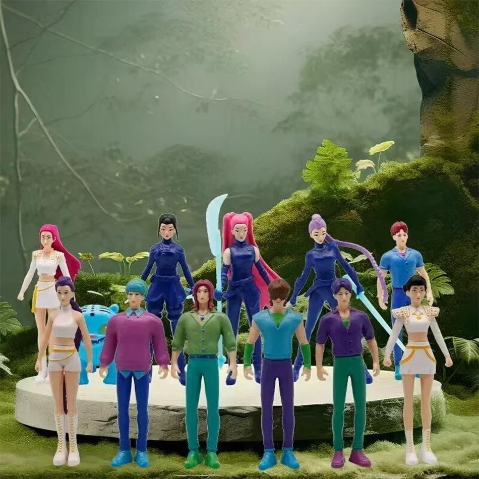 /New 5-8pcsSet Kpop Demon Hunters Action Model Figure Toys Decor Derpys Tiger Rumi Mira Zoey Sussy Figurine Dolls For Fans Gifts