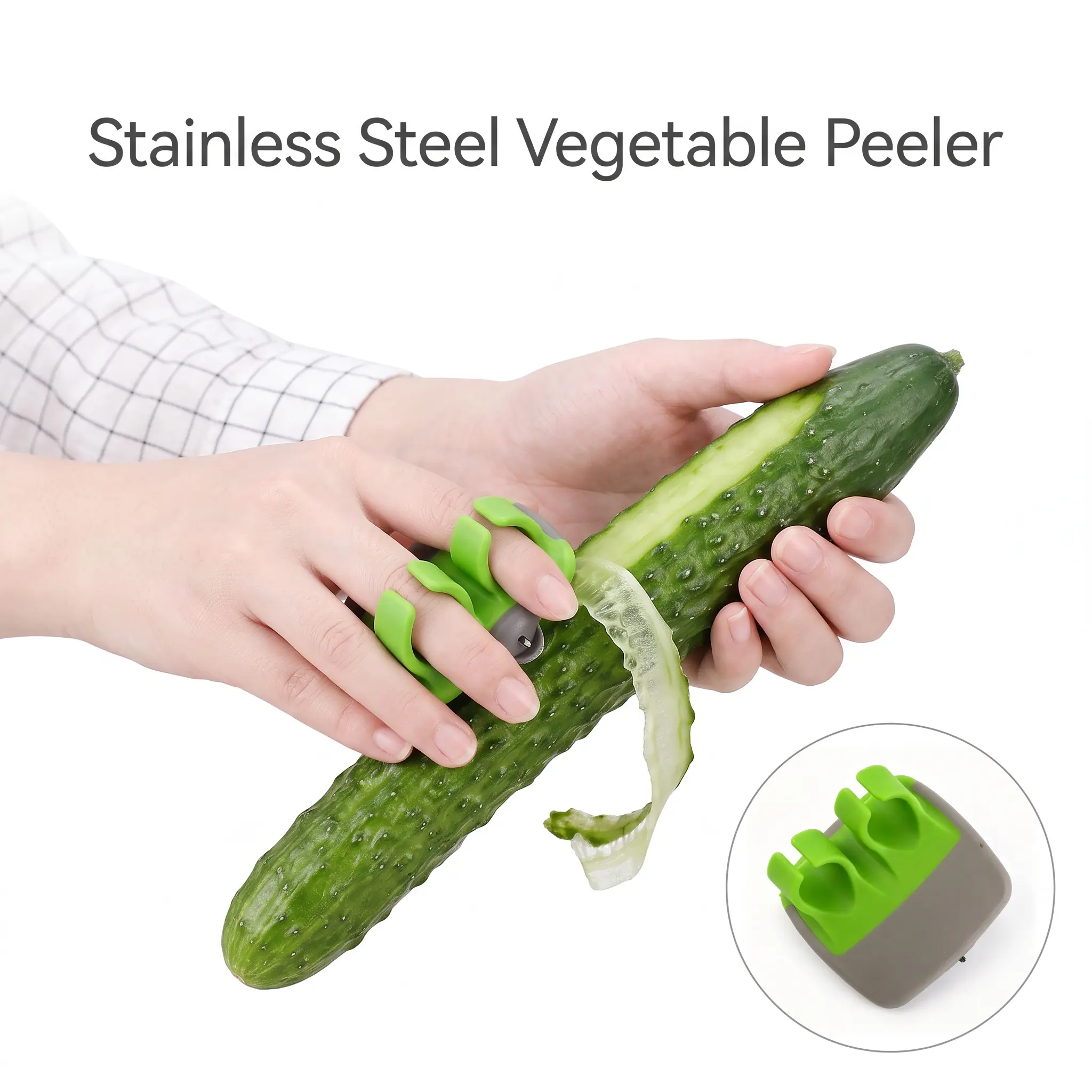 Finger Grip Vegetable Peelers for Kitchen - Silicone Kitchen Mini Potatoes Peeler Fruit and Vegetable Peeler Kitchen Peeler Tool - Potato Peeler Hand Grip. Utensils-YY1