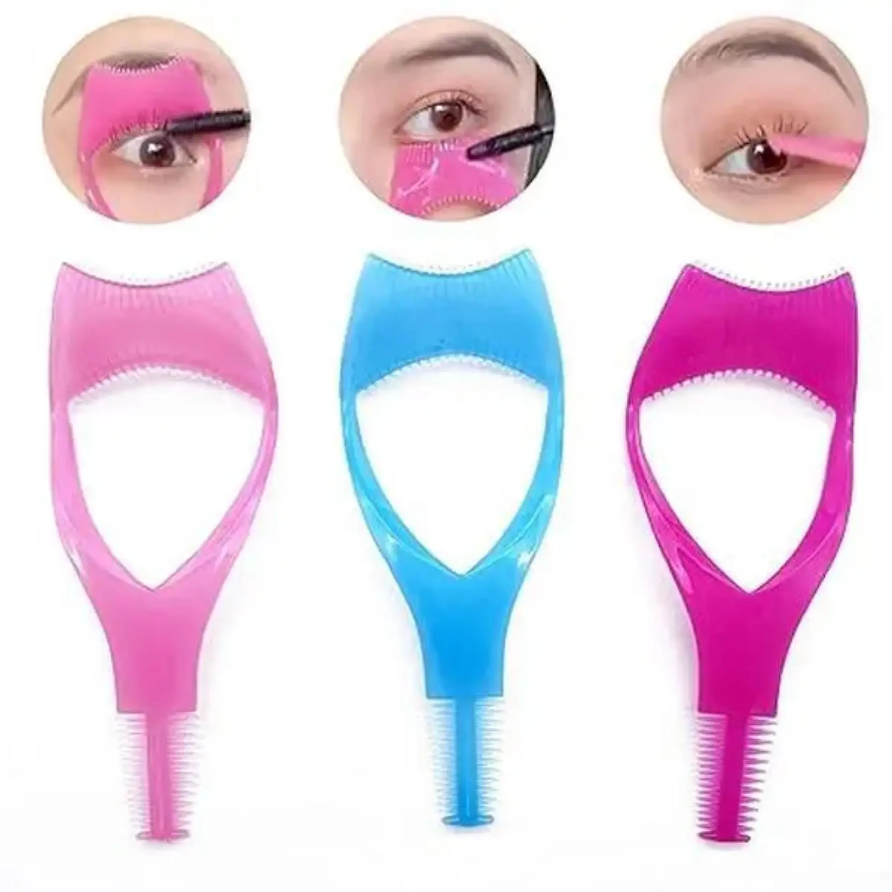 Lash Buddy 3-Piece Lash Applicator - 3-in-1 Upper & Lower Mascara Shield, Eyelash Separator for Flawless Smooth Application - US-Made Makeup Cosmetic Accessory, Eyelash Separator Tool, Cosmetic Tools
