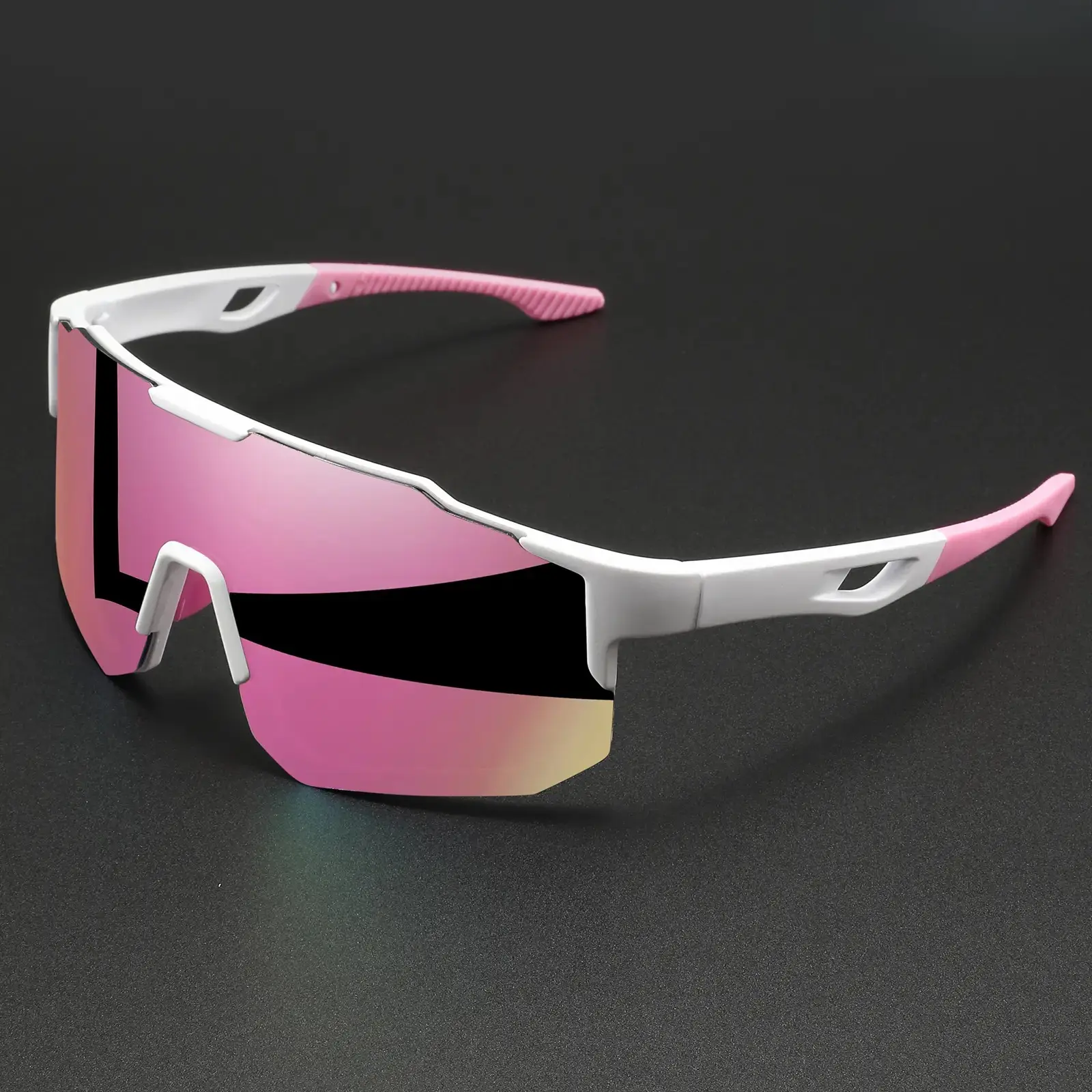 Unisex Oversized Wraparound Sports Sunglasses, Colorful Windproof UV400 Comfort‑Fit Eyewear for Cycling Hiking Outdoor Use