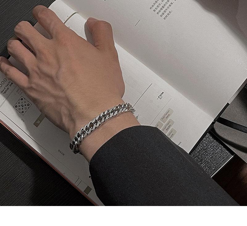 Cuban chain bracelet men's hip-hop high street accessories hiphop cold trendy cool titanium steel couple jewelry