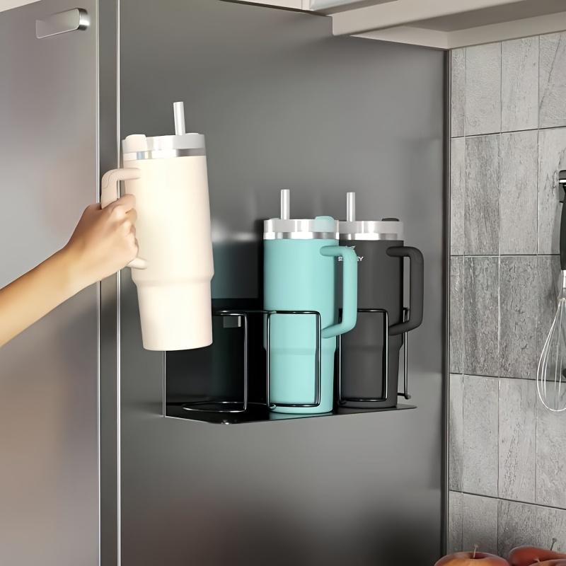 Magnetic Cup Holder with Insulated Mug Stand, Beverage Organizer, No-Drill Installation, Thick Material, Ideal Room Decor & Home Storage Solution.
