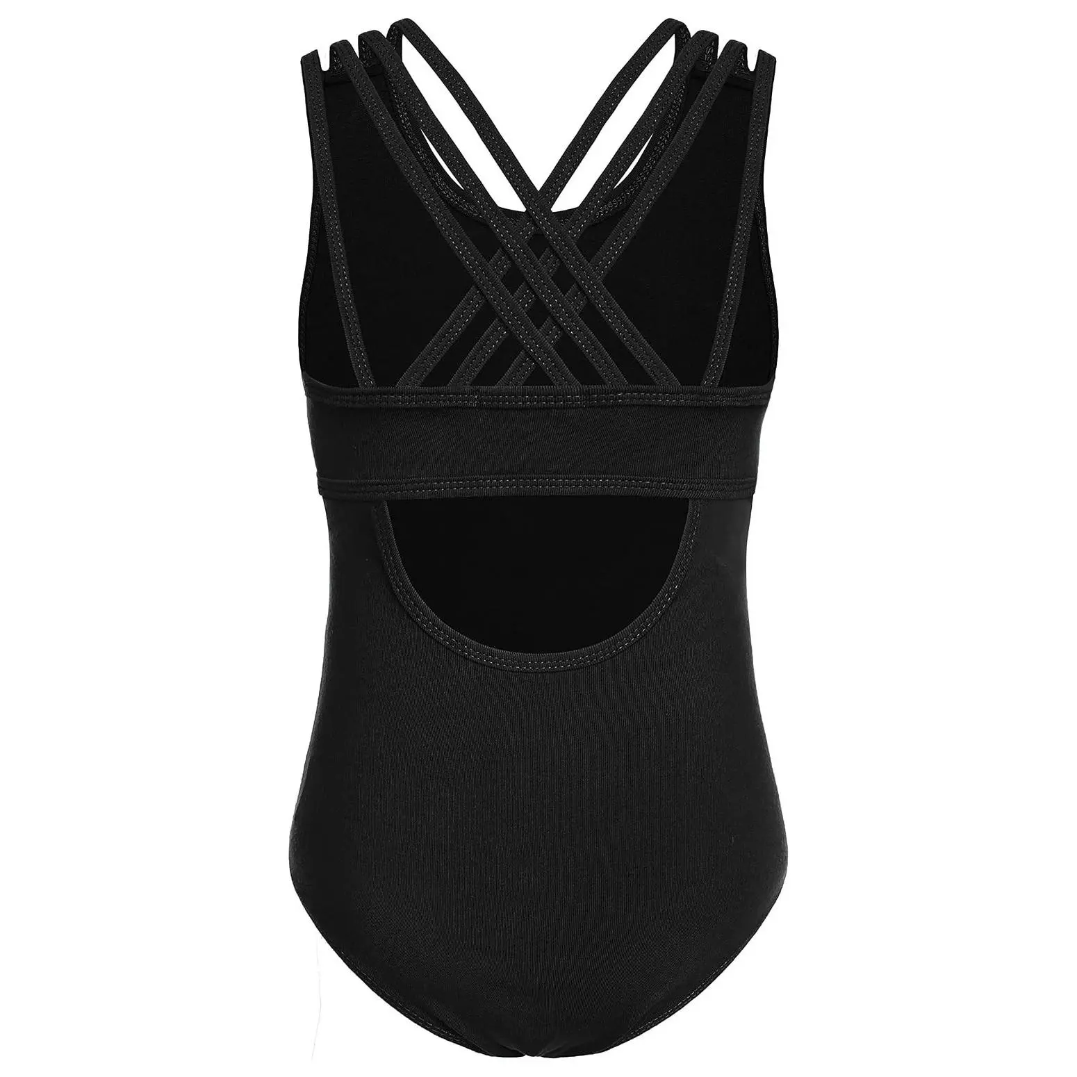 Girls Ballet Leotards with Crisscross Straps Dance Gymnastics OutfitsGift
