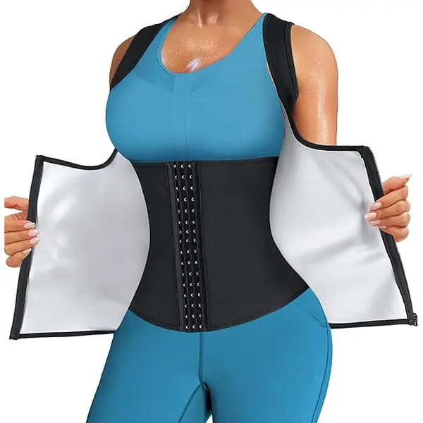 Women Sauna Shaper Vest Thermo Sweat Shapewear Tank Top  Waist Trainer Corset Gym Fitness Hot Workout Zipper Shirt
