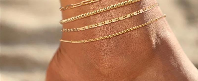 TEWIKY Dainty Layered Waterproof Anklet For Women Adjustable Womens Anklet Set Stackable Figaro BeadedCuban Link Spring Fashion Anklets Beach For Summer TEWIKY Dainty Layered Waterproof Anklet For Women Adjustable Womens Anklet Set Stackable Figaro BeadedCuban Link Spring Fashion Anklets Beach For Summer