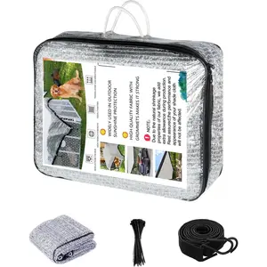 70% Aluminet Shade Cloth Reflective Sun Shade, Heat Blocker for Greenhouses, Cars, Pets, RVs, Outdoor Camping, Breathable and Foldable – Includes Bungees Cord and Storage Bag (10x20 FT)