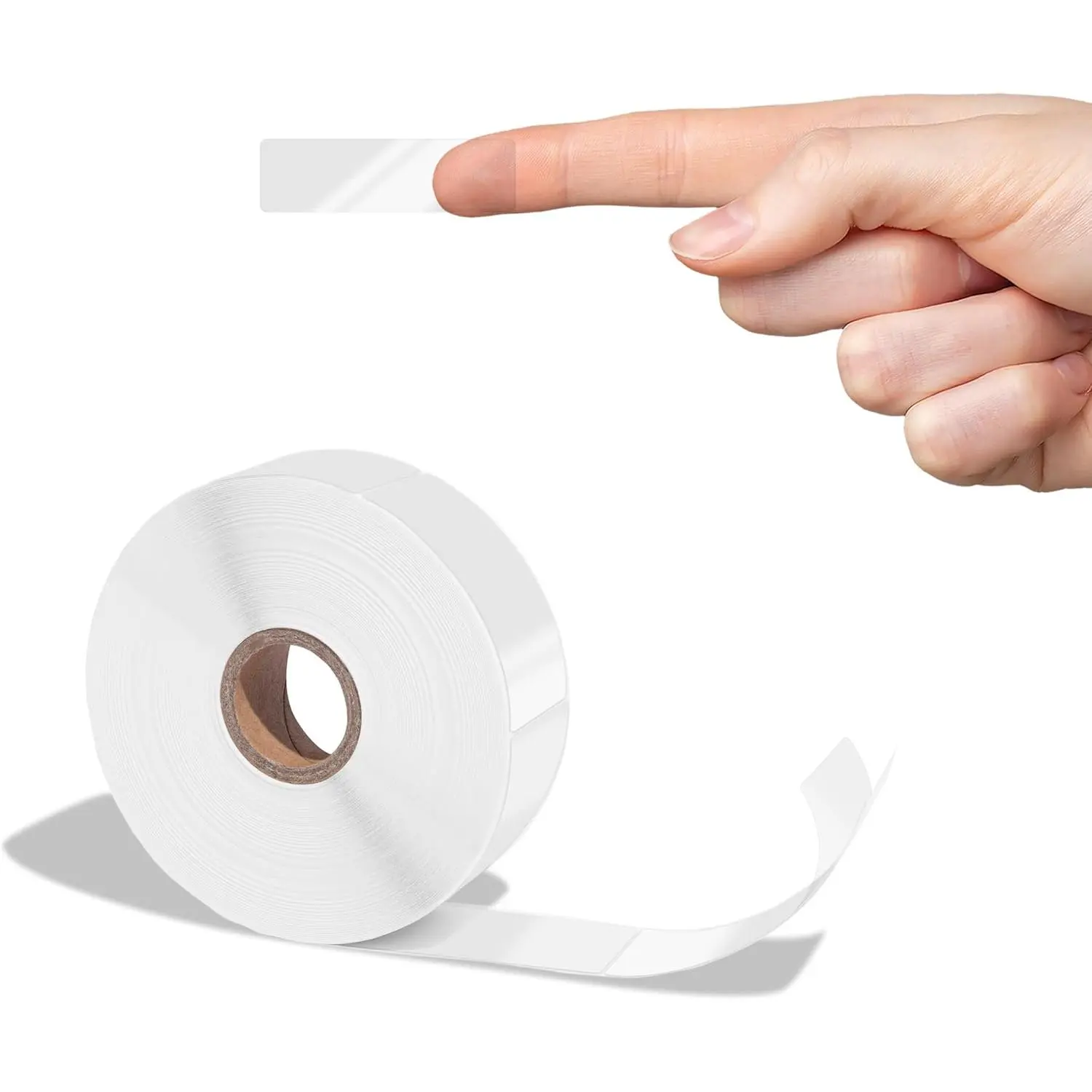 1.75x0.5 Clear Label Protectors for Files and Address Labels, 500 Stickers | Glossy transparent plastic, permanent adhesive, water and abrasion resistant, for address labels and file folders, office use