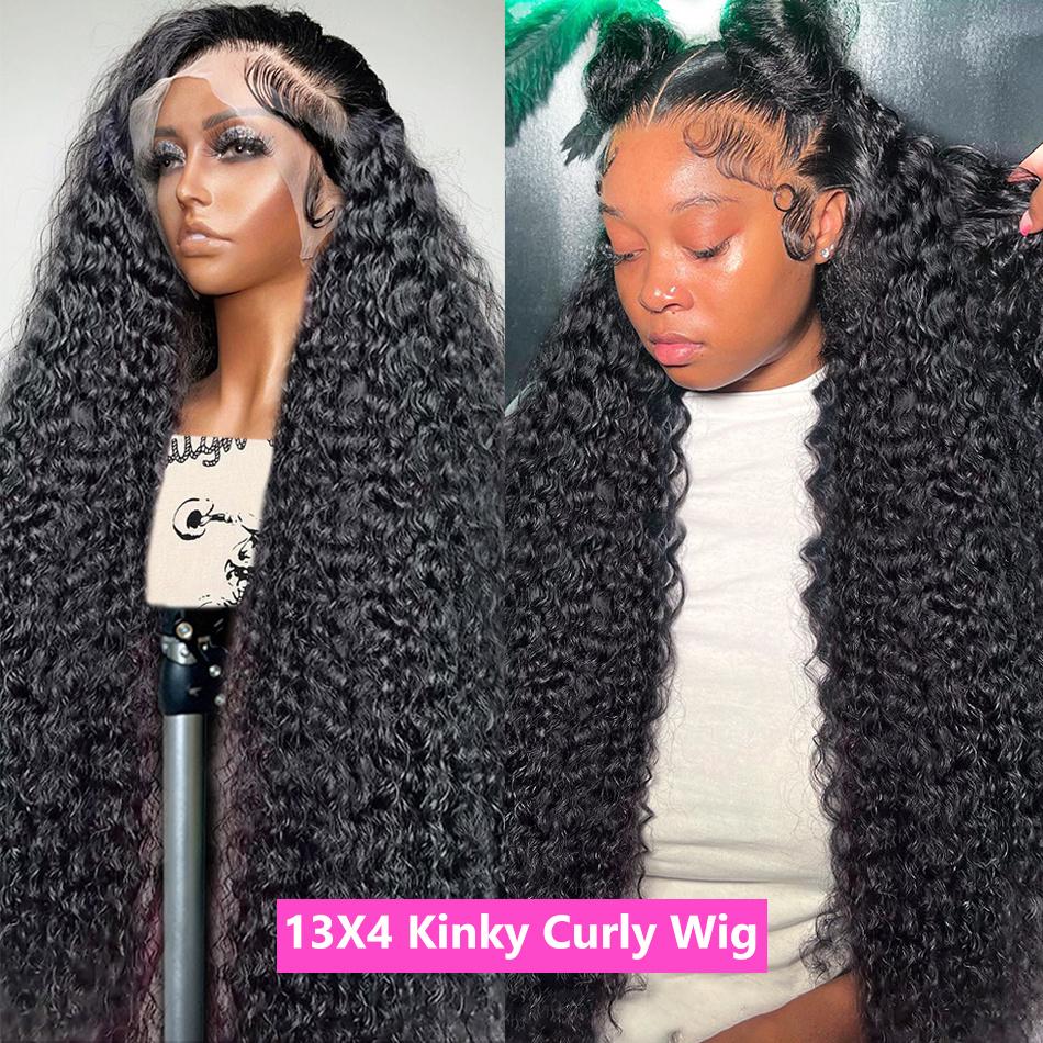 Bling Hair Beautiful 180 Density Deep Wave Lace Front Wig 13x6 Hd Transparent Lace Frontal Wig 13x4 Curly Human Hair Wigs 4x4 Lace Wig For Black Women