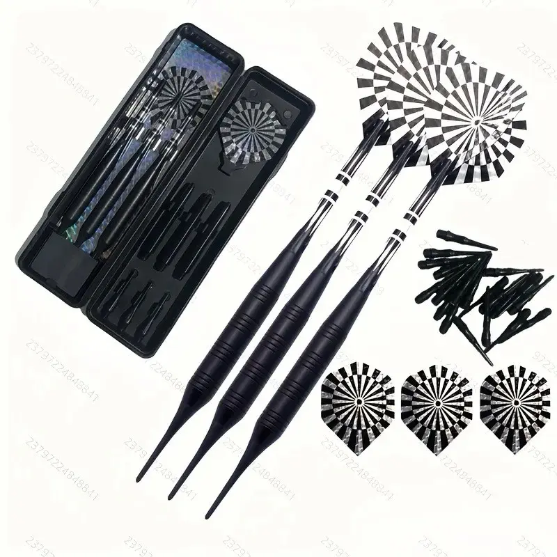 Electronic Dart Tray Special Soft Head Dart Set, Includes 23g Plastic Arrow, Brass Dart Body, Aluminum Dart Rod, Perfect for Gaming