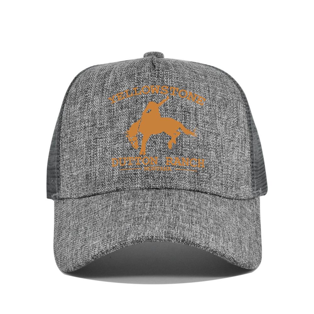 Best-selling Yellowstone baseball cap, screen-printed Yellowstone mesh cap, printed duckbill cap, unisex washable breathable sun hat