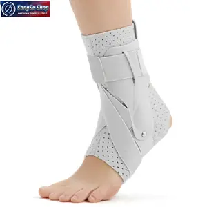 Rigid Ankle Brace for Sprain Prevention, Adjustable Compression Ankle Support with Stabilizing Side Plates, Breathable Non-Slip Foot Stabilizer Wrap for Men and Women, Supportive Ankle Guard for Sports, Walking, Running, Gym Training and Injury Recovery D