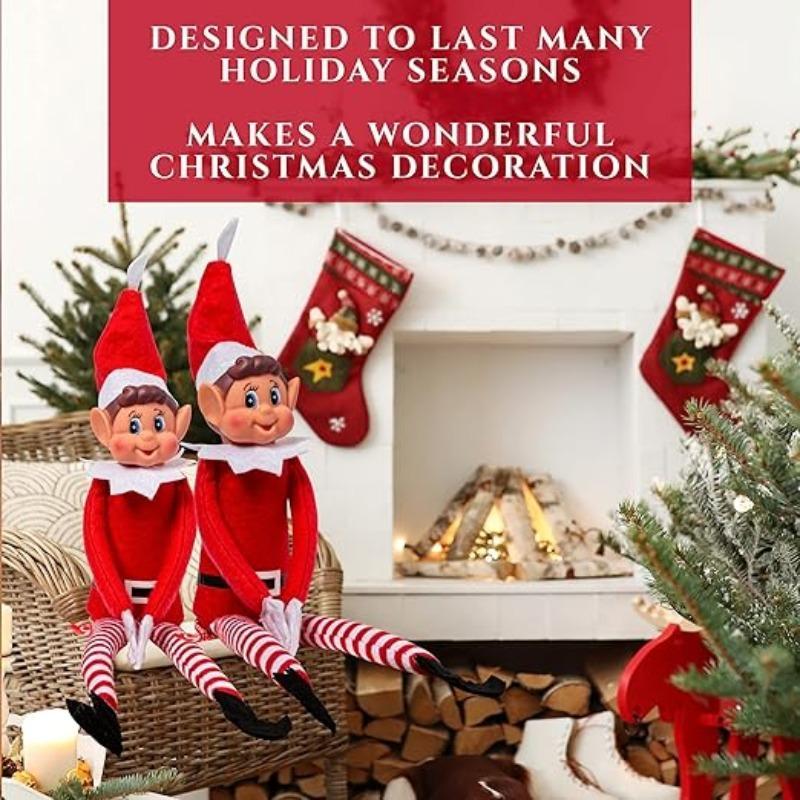 Christmas Elf Doll Festive Home Decor Ornament for Bookshelf Lightweight Quality Craftsmanship Xmas Present Holiday Gift