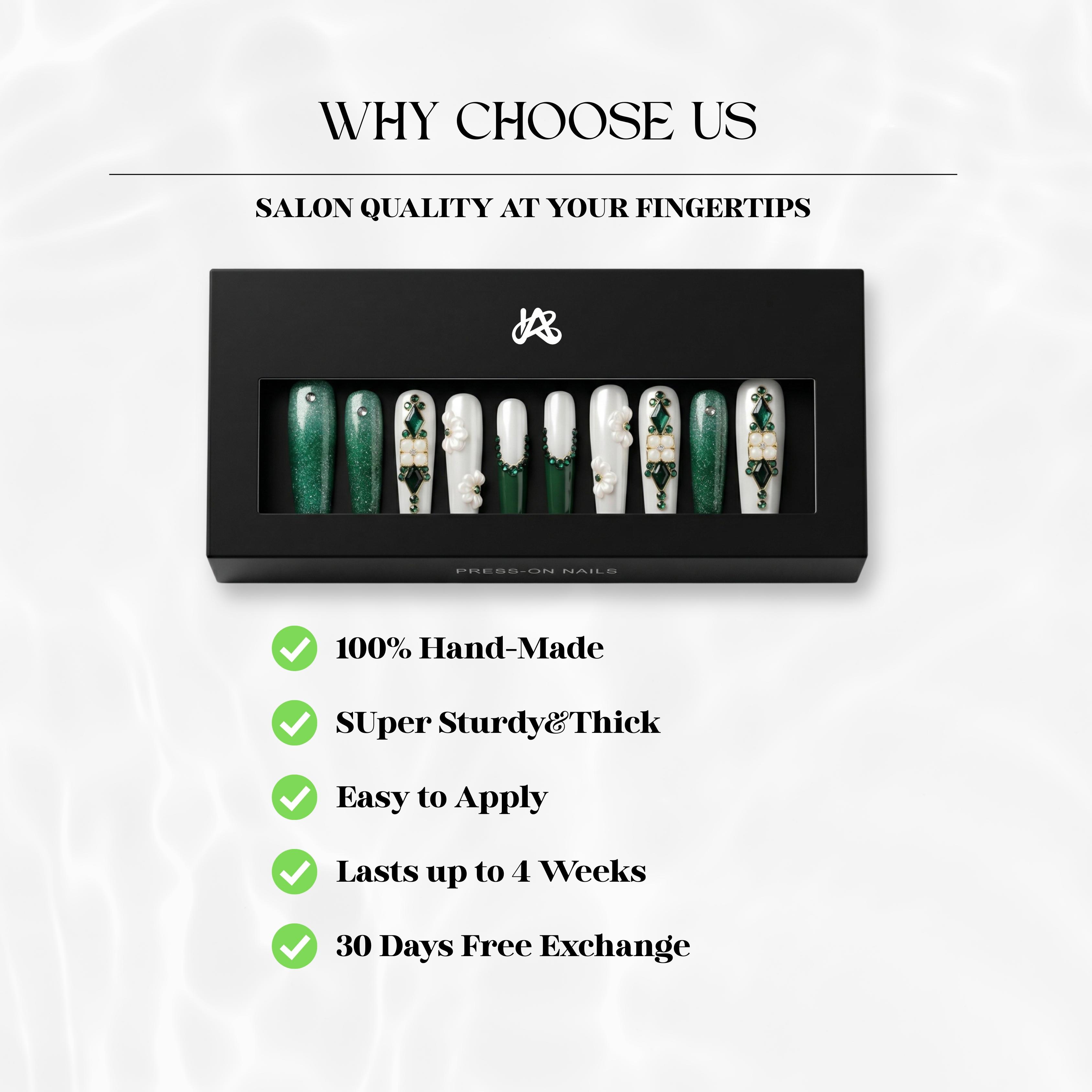 Short Square Press-On Nail Series. Featuring a unique silhouette, this collection of pre-designed acrylic nails showcases a stylish and avant-garde color palette. Requiring no filing or shaping, they are the ideal choice for DIY manicures at home Butterf