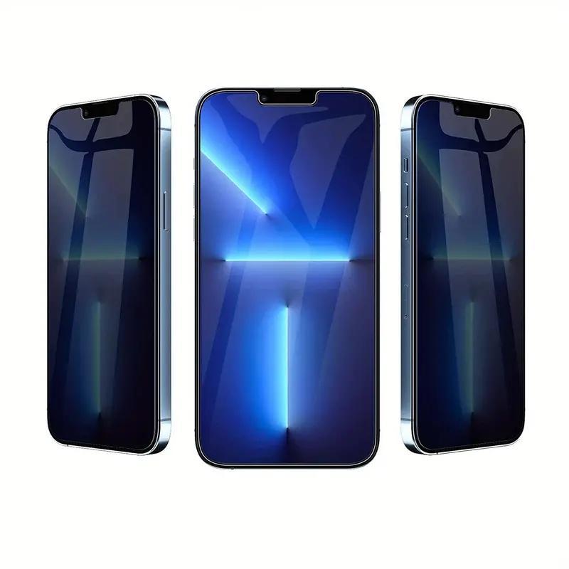 Tempered Glass Phone Screen Privacy Film, 2 Counts Anti-spy Phone Screen Protector, Phone Accessories Compatible with iPhone 15 14 13 12 11 Pro Max