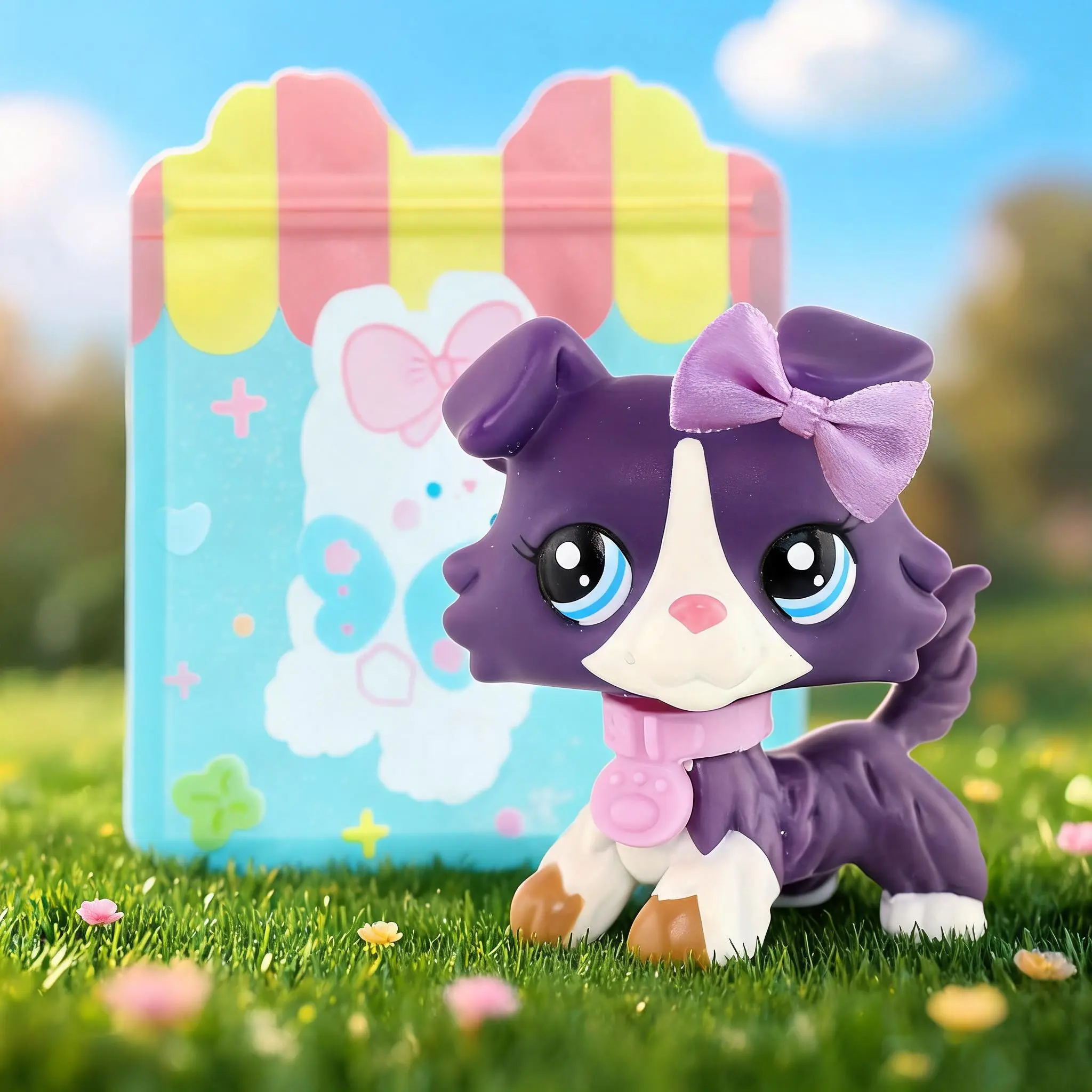 Mini Pet Shop Collie Collectible Dolls, Cute Accessories, Cute Collectible Figurines, Ideal for Birthday, Christmas, Halloween Gifts, Perfect for Lps Collie Fans