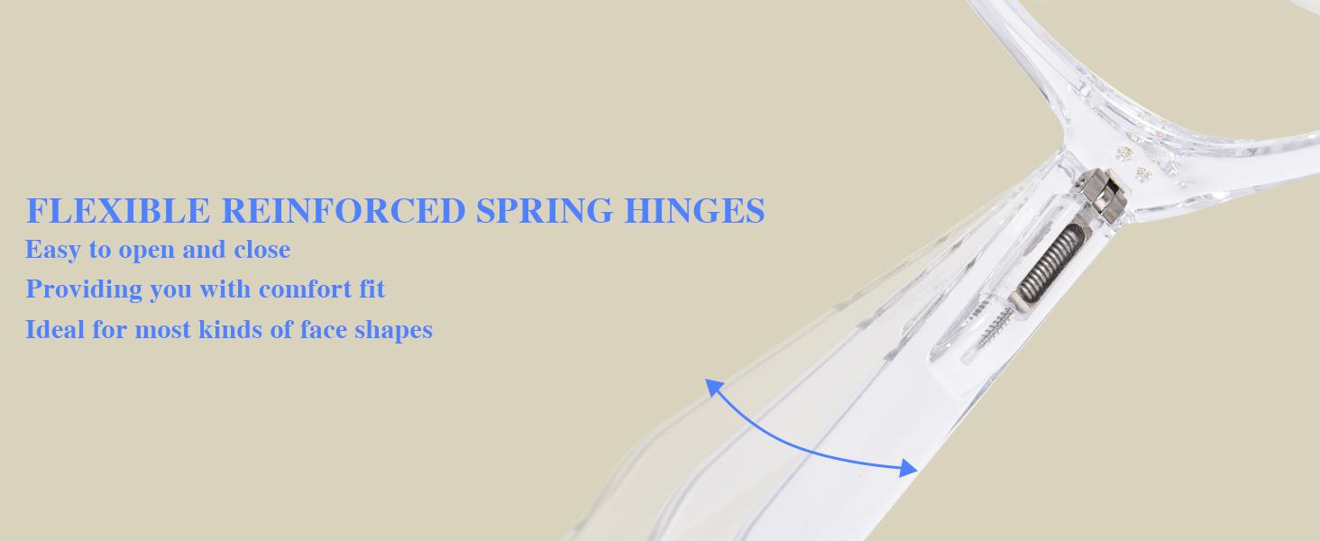 Progressive Multifocus Reading Glasses for Women Men Oversized Anti Blue Light Blocking Readers Square Eyeglasses