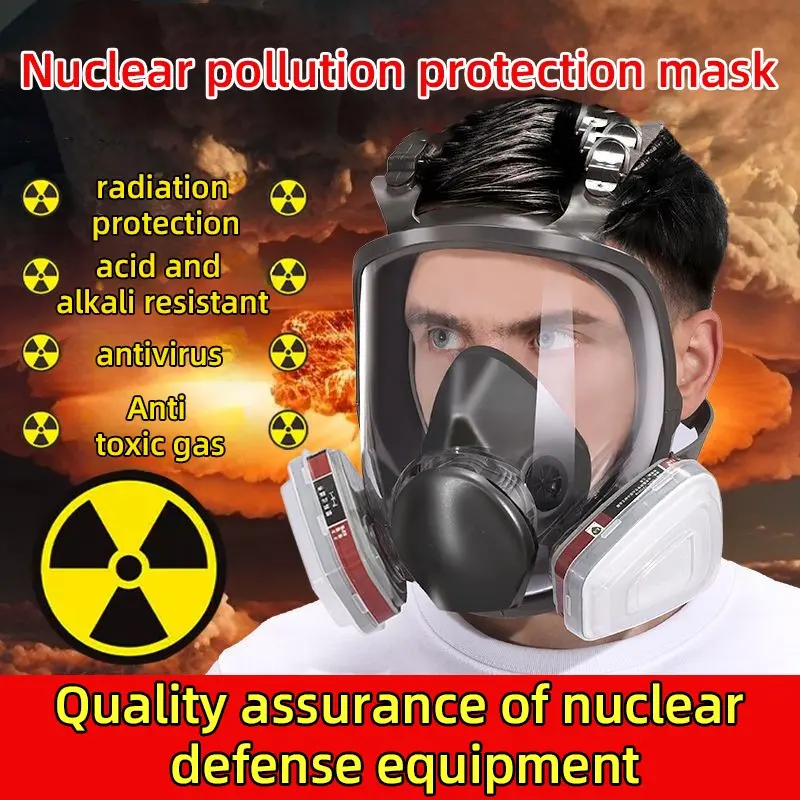 English 6800 Dustproof Toxic Full Face Mask, Self-Respiratory Filter Full Hood, Wide Vision Full Enclosure Protection Safety Equipment, Cross-Border Wholesale, Safety Gear, Protective Mask