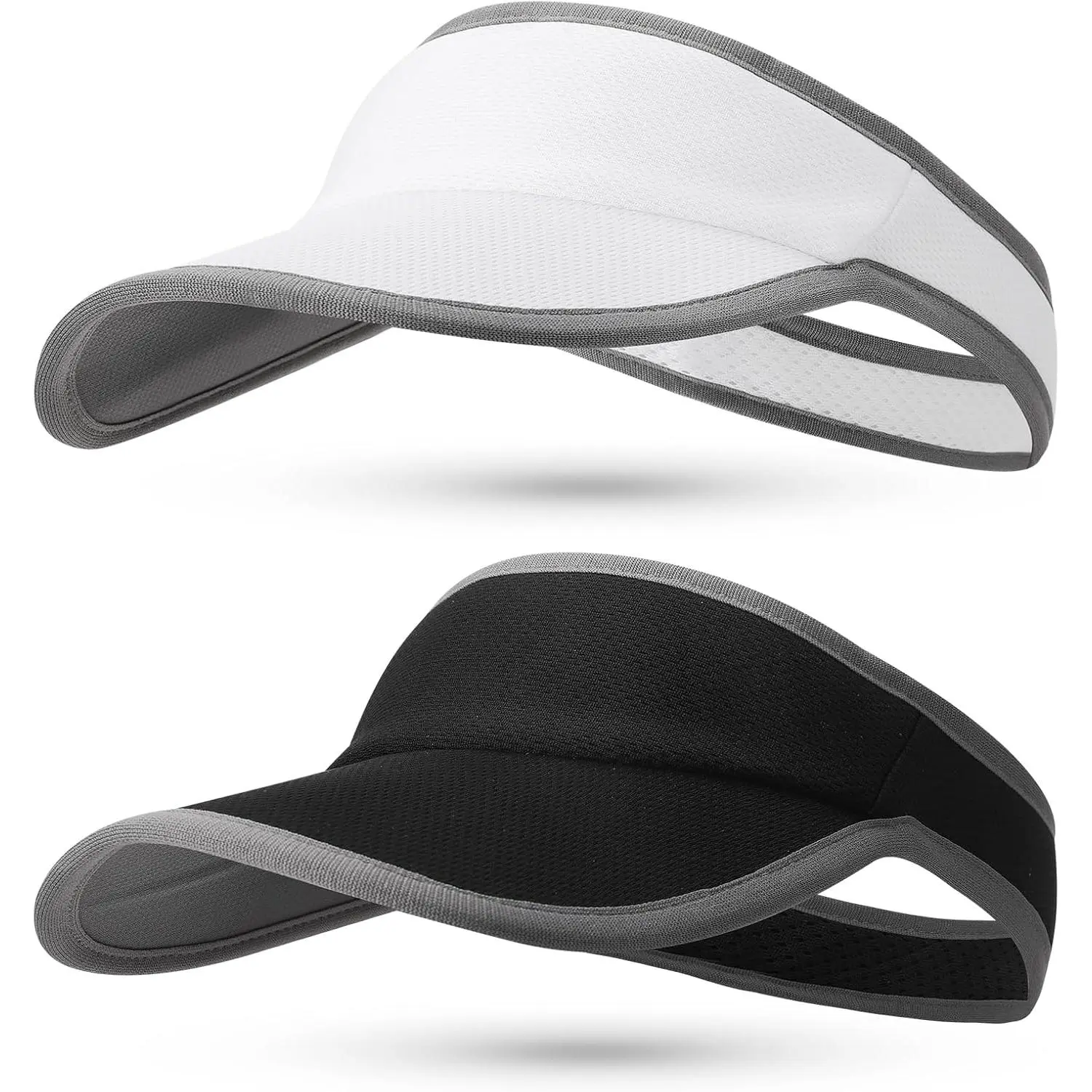 Outdoor sports 2 Pcs Sports Sun Visor for Men Women, Lightweight Soft Quick-Dry Visor Hat, UV Protection for Summer Beach Pool Sports Golf Multi