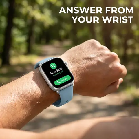 1.83-inch Smartwatch for Men and Women, Smartwatch With Calls, 1000mAh High-Capacity Battery for Extended Standby Fitness Tracker with 100+ Sports Modes Wireless Calling & Message Alerts IP68 Water Resistance Voice Assistant