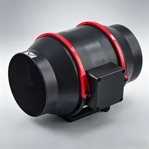 6 Inch Inline Duct Fan, 312 CFM High Airflow Exhaust Fan, Equipped with Variable Speed Controller & Quiet AC Motor, Ideal for Home Ventilation, Hydroponics and Grow Tents
