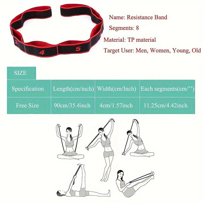 Yoga Elastic Band - Yoga Number Band Shoulder and Back Opening Fitness Resistance Band Tension Band Stretching Band Stretching and Muscle Tension Band - Latex - For Yoga, Pilates & Stretching - Suitable for All Fitness Levels - Great Gift for Fitness Enth
