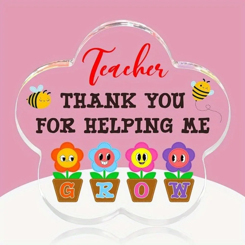 Teacher Appreciation Gifts, Thank You Paperweight Keepsake Flowers Bees, Best Graduation Gift, End of Year Teacher Present, Women Daycare Teachers