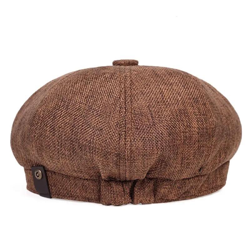 Textured Fabric Vintage Newsboy Cap | British-Style Daily Textured Piece