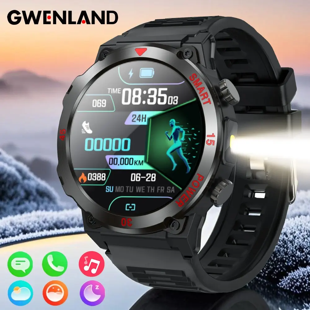 Smart Watch with 1.52'' HD Screen, Ai Voice, Wireless Call, 100+ Sports Modes, USB Charging, Fitness Tracker for Men & Teens