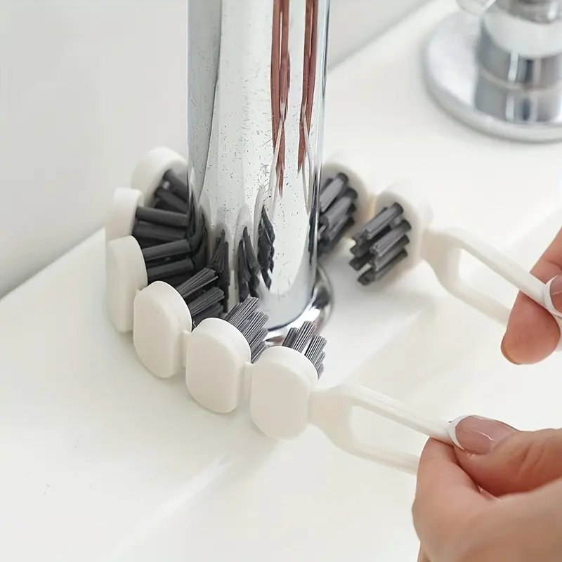 1pc Flexible Cleaning Brush, Soft Bristle Brush, Faucet Brush, Sink Cleaning Brush, Bathroom Tile Floor And Wall Trough Cleaning Brush, Cleaning Supplies, Cleaning Tools