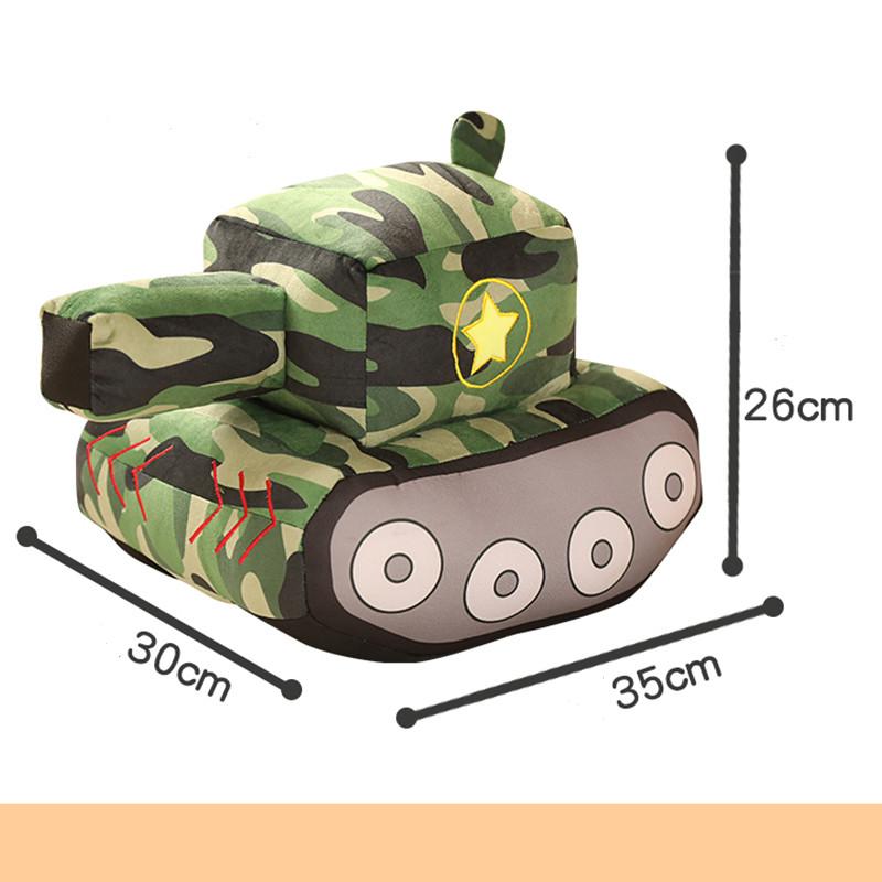 New  creative Tank Car Plush Dolls Simulation Peluche Toys Novelty Plush Toys Stuffed Soft Pillow   Birthday Gift For Boys Kids