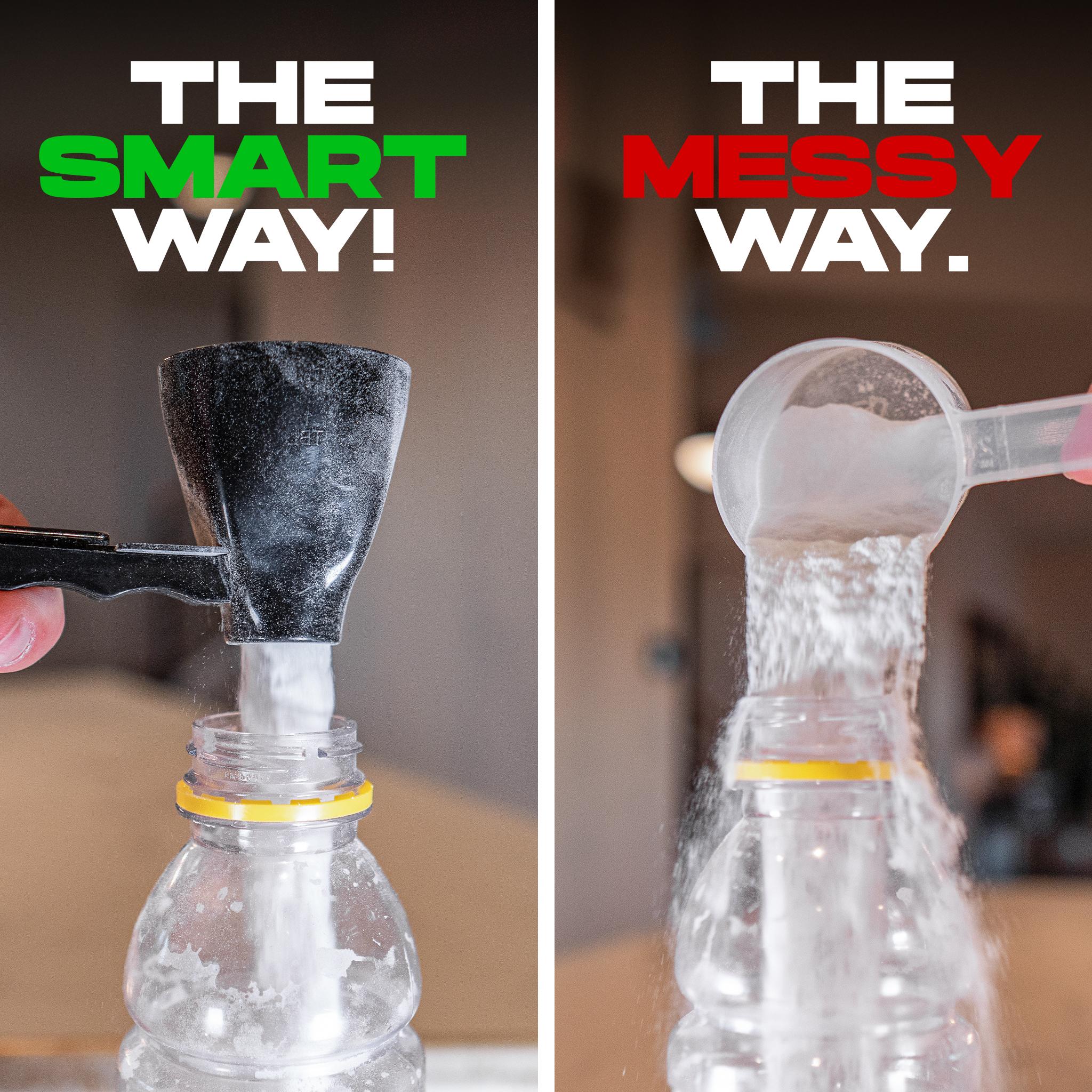 Powder Funnel Scoop - High Quality Scoop for Pre Workout Creatine Protein Powder Formula Smoothie Kitchen Utensils BPA Free Plastic 2 TBL -RR