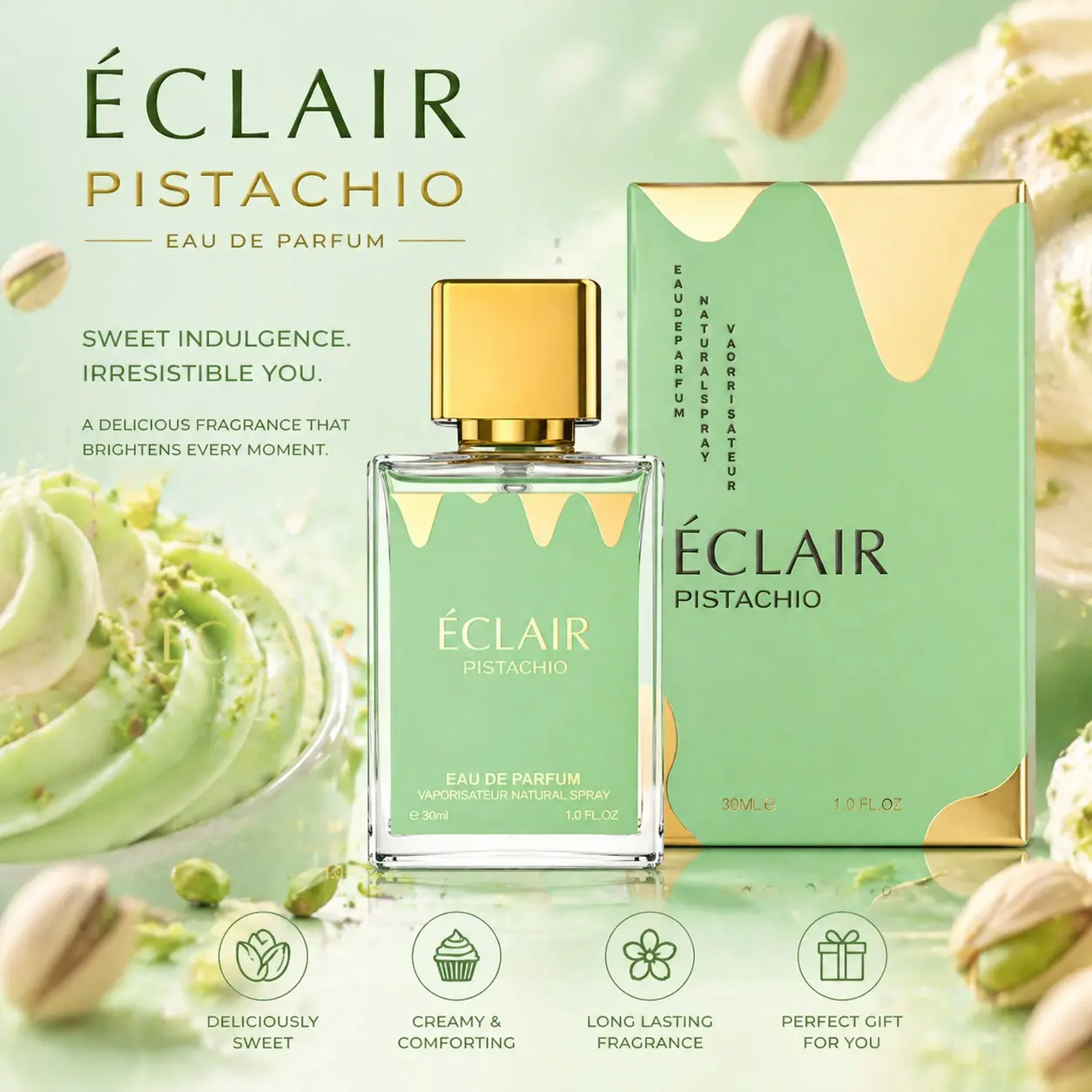 Women's Perfume, Cake & Food Scent, 30ML, Long-Lasting Romantic Delightful Fragrance, Elegant Gift, Premium Packaging, Ideal for Daily Use, Travel, Parties, Bottle Perfume