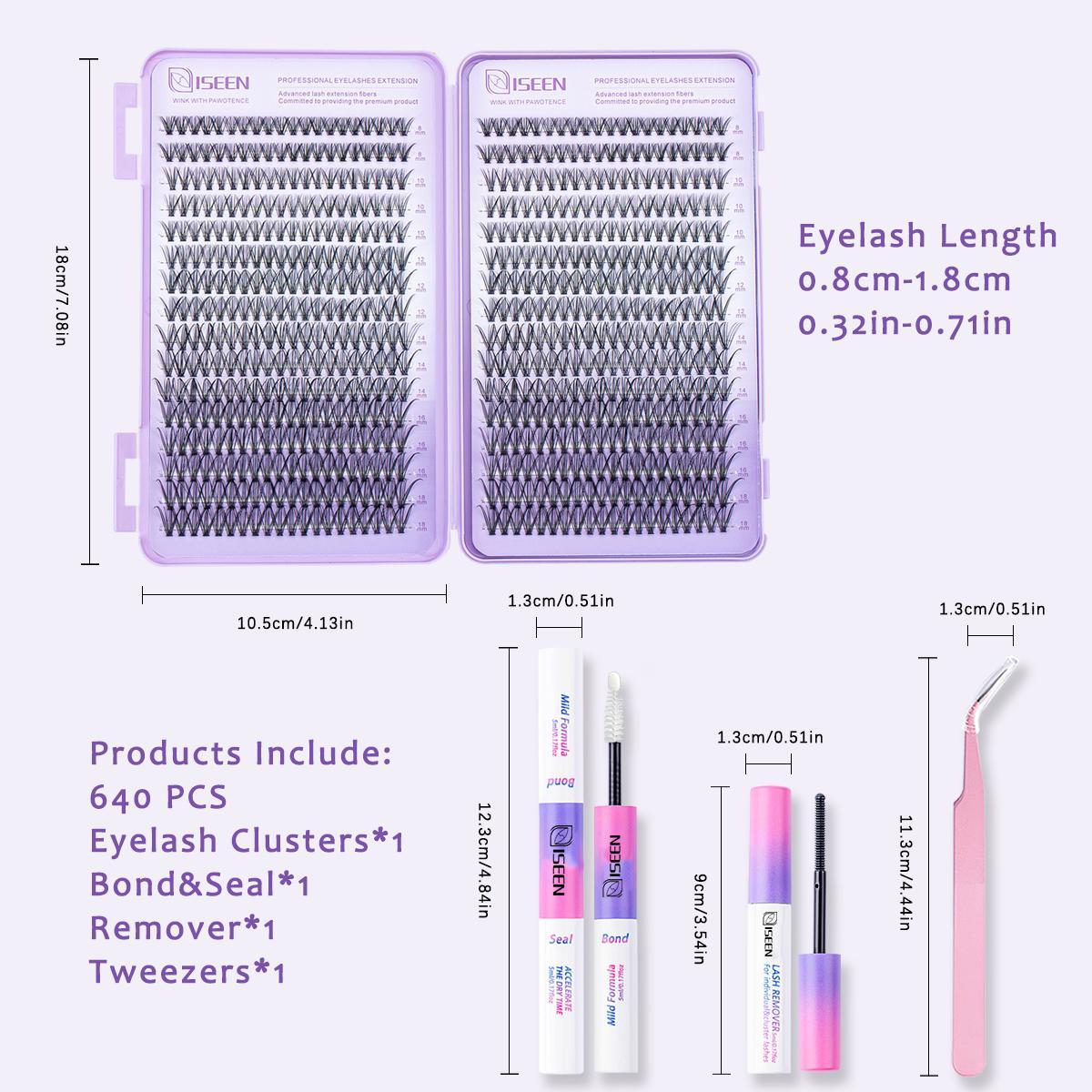 Eyelash Extension Kit DIY, Soft Natural Look, 8mm-18mm D Curl, Perfect for Festivals & Parties, Ideal Gift