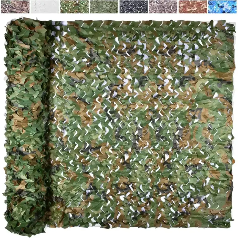 Camo Netting Camouflage Netting 20x20 10x20 10x10 Bulk Roll Burlap Camo Tarp Sunshade Net for Hunting Blind Dinosaur Birthday Jungle MilitaryTheme Party Decoration Camping Shooting