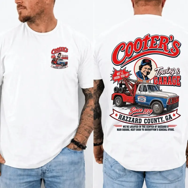 Cooter's Towing Hazzard County Hoodie, T-Shirt, Cooter Davenport Tribute Shirt,  The Dukes Of Hazzard Fan Merch