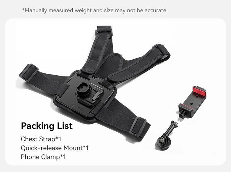 CM027 Chest Head Strap Mount Belt For Smartphone Gopro insta360 x3 dji osmo Pocket 3 Action Camera Accessories Outdoor Video
