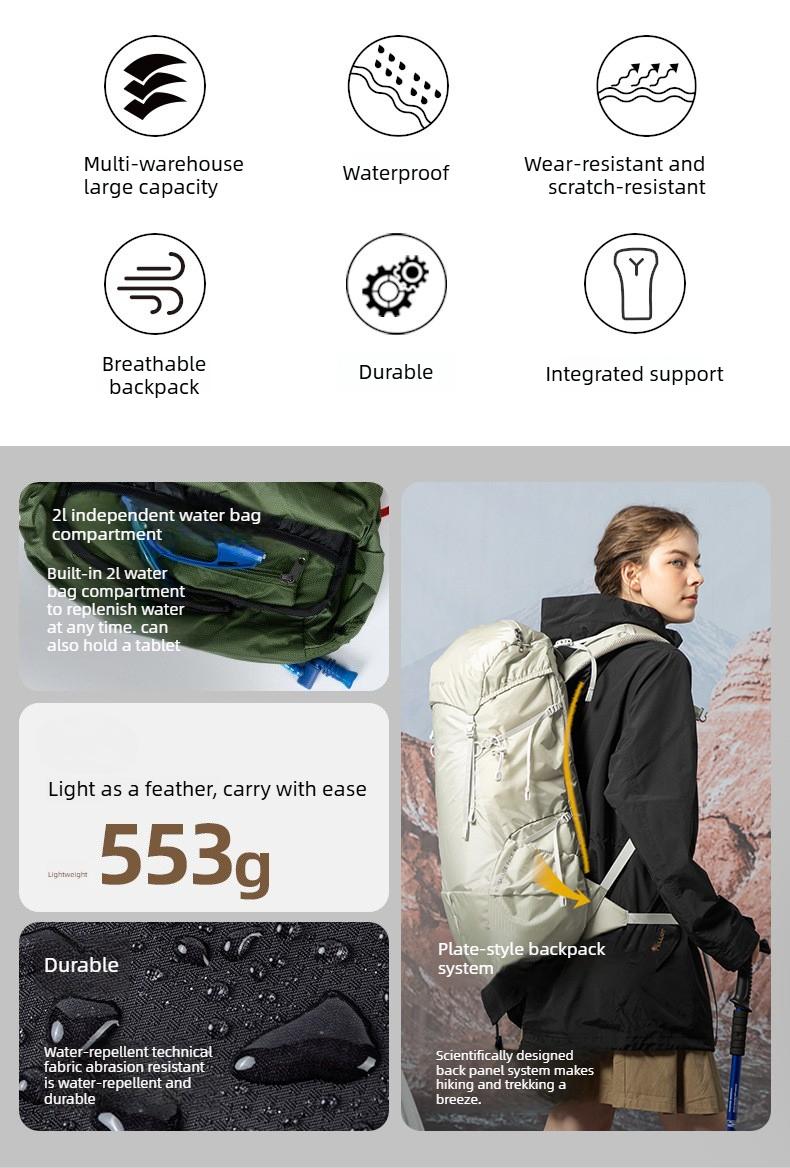 Hiking Bag Hiking Leisure Large Capacity Backpack Lightweight Outdoor Backpack