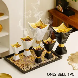 Creative Resin Incense Burner, Unique Arabic Candle Holder, Elegant Desktop Decoration for Living Room, Home, Party
