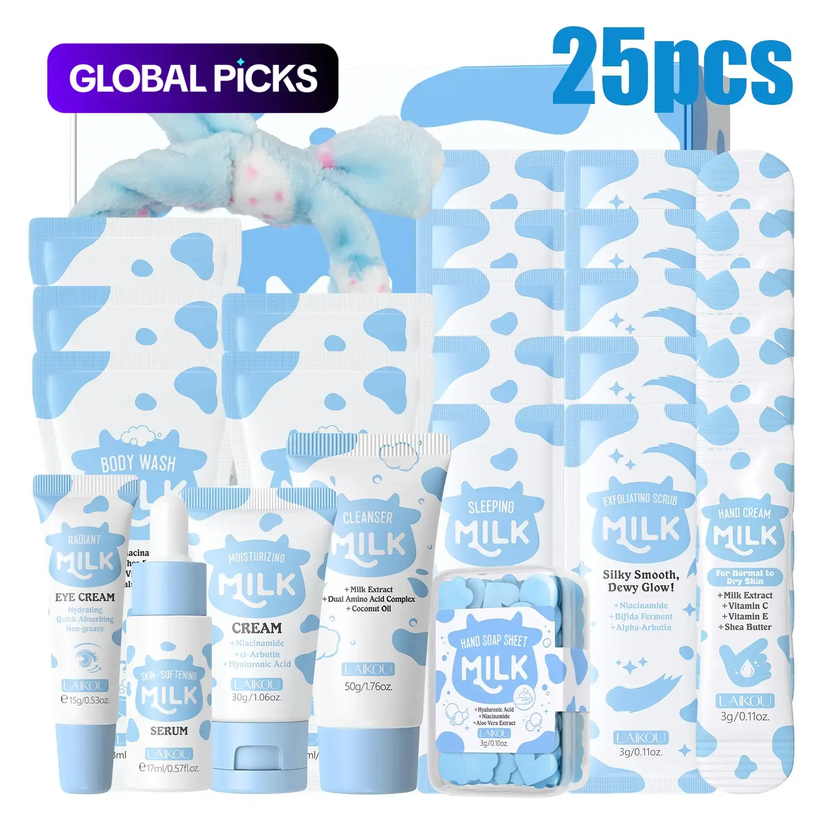 Sakura & Milk Skincare Set  for Teens 10-12, 1 Set Day & Night Skincare Kit, Moisturizing & Gentle Milk Skin Care for Teens Girls , Face Care Kit, Bulk Birthday Gifts, Daughter Gifts,   Skincare, Rejuvenating Sets Toiletries Kit Cosmetic