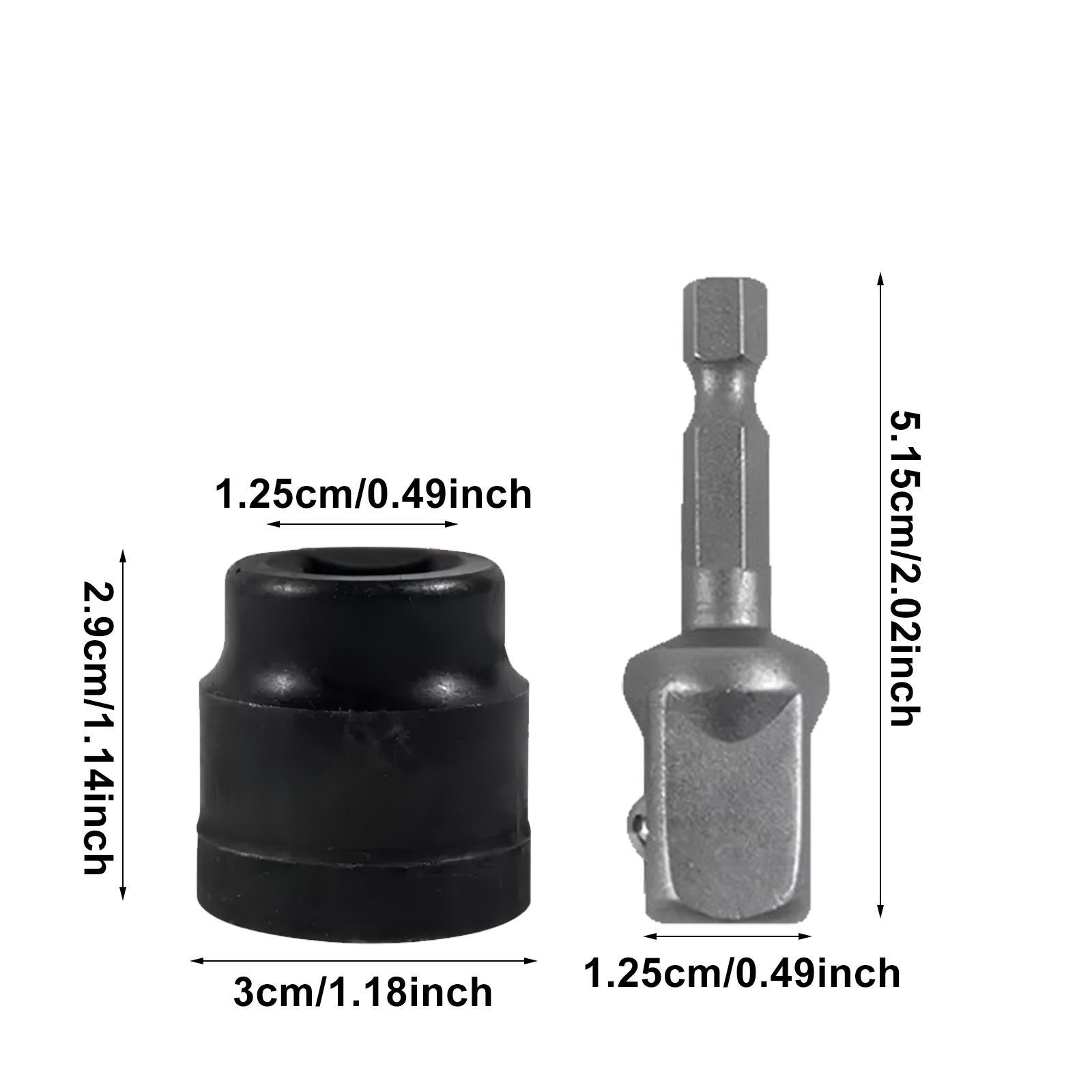 Universal Jack Socket Adapter for Hand Drill Rust-resistant Steel Converter for Scissor Car Jack Easy Tire Change Tool High-strength Chromium Vanadium Steel Corrosion Resistant Wrench Extend Rod Bolt and Nut Extractor Set Black Friday Multi-Tool kit micro